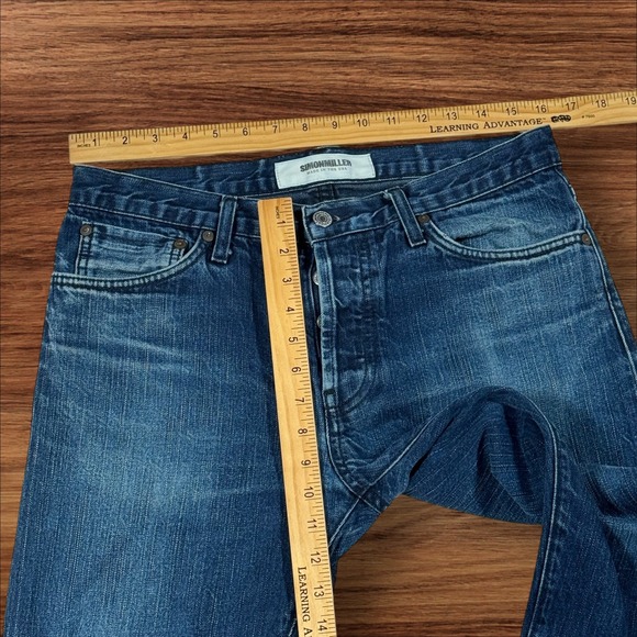 SIMON MILLER Mens Dark Wash Straight Leg Denim‎ Jeans Size 32L Made in USA - Picture 5 of 11